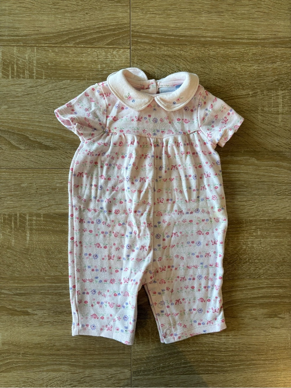 vintage vitamins baby floral romper size 0-3 months